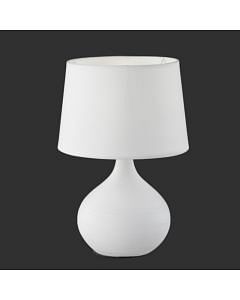 Lampada da appoggio moderna ceramica bianca modello martin Ø20 cm