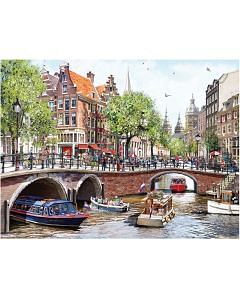 Canvas watercolor, 60x80 cm, amsterdam