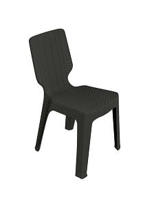 Sedia t-chair, senza braccioli, colore grafite, 39x48xh.68 cm