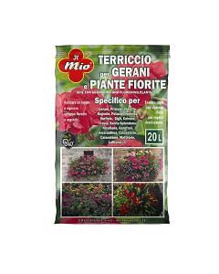 Terriccio biologico per gerani e piante fiorite, conf. 20 lt