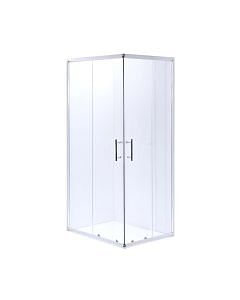 Box doccia rettangolare cm.70x90xh.190, vetro 6 mm, profilo cromato