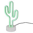 Lampada da tavolo, cactus, led verde, h.30 cm
