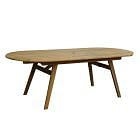 Tavolo in legno di acacia fsc® estensibile, modello amalfi 180/230x100xh.75 cm